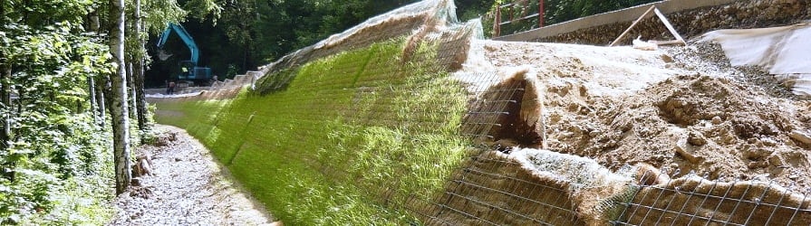 Geosyntetyki na zboczu